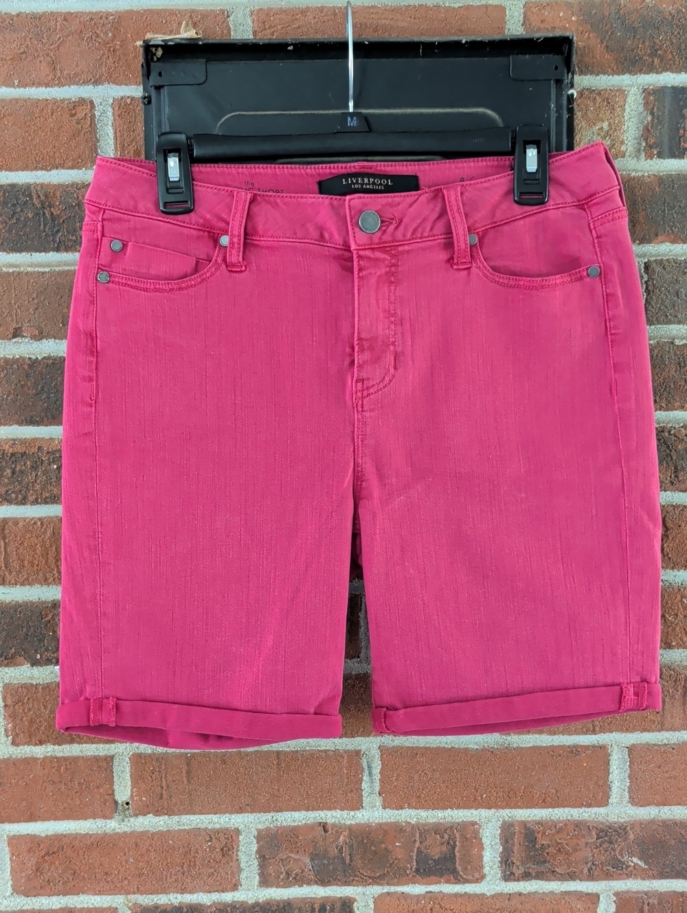 Liverpool The Walking Short Pink Roll Hem Shorts Size 8